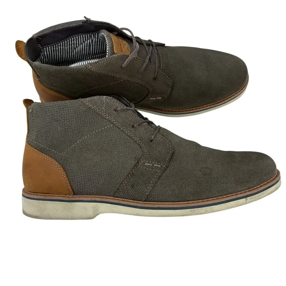 Mens Nunn Bush Comfort Gel Barklay Chukka Plain Toe Gray Size 11.5